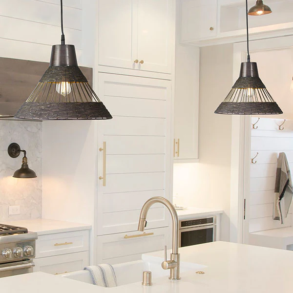 Textured Iron Pendant Light