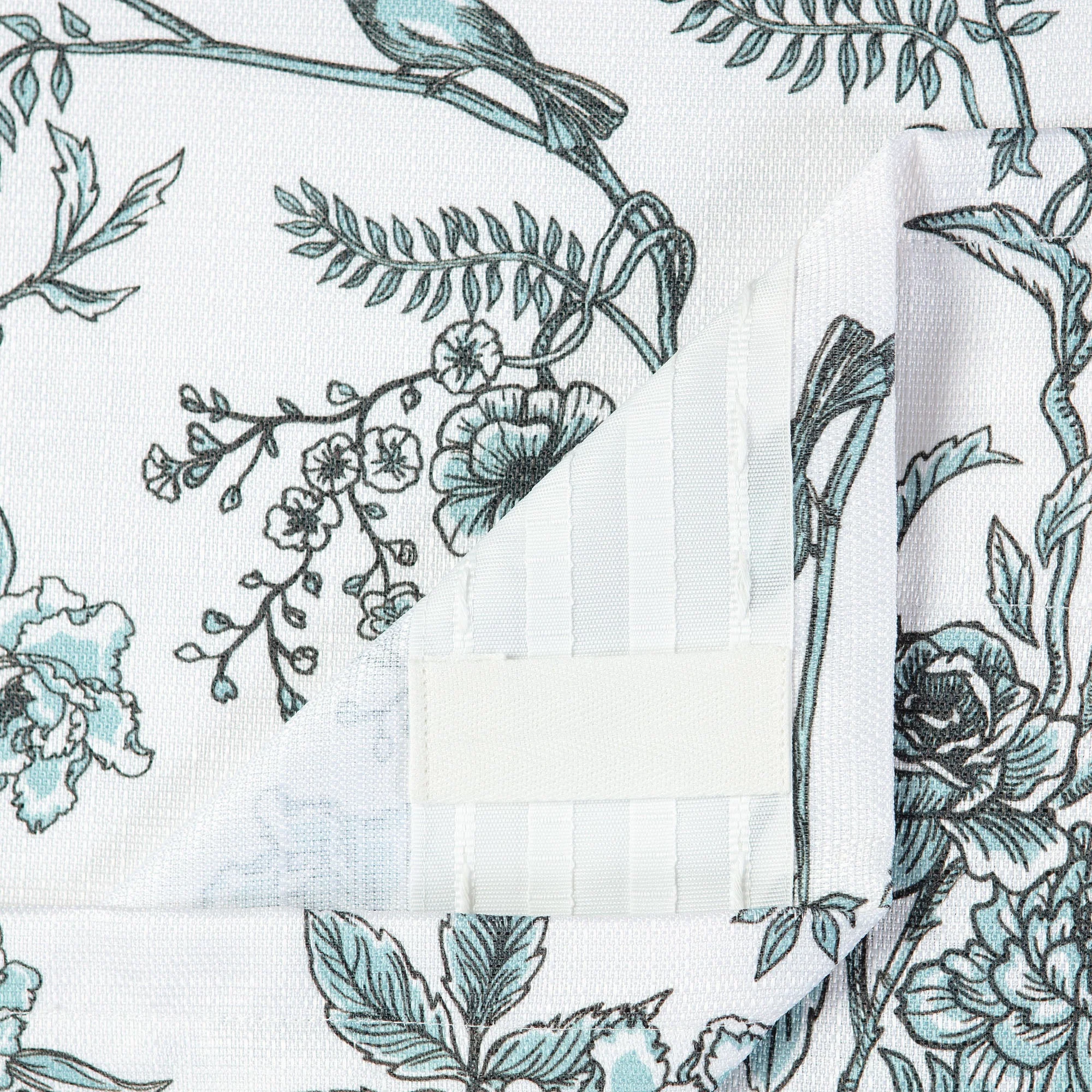 Faux Linen Toile Room Darkening Curtains