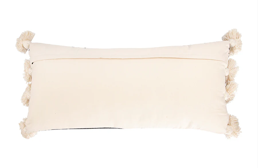 Chenille Woven Striped Pillow with Tassels, Pick Your Style