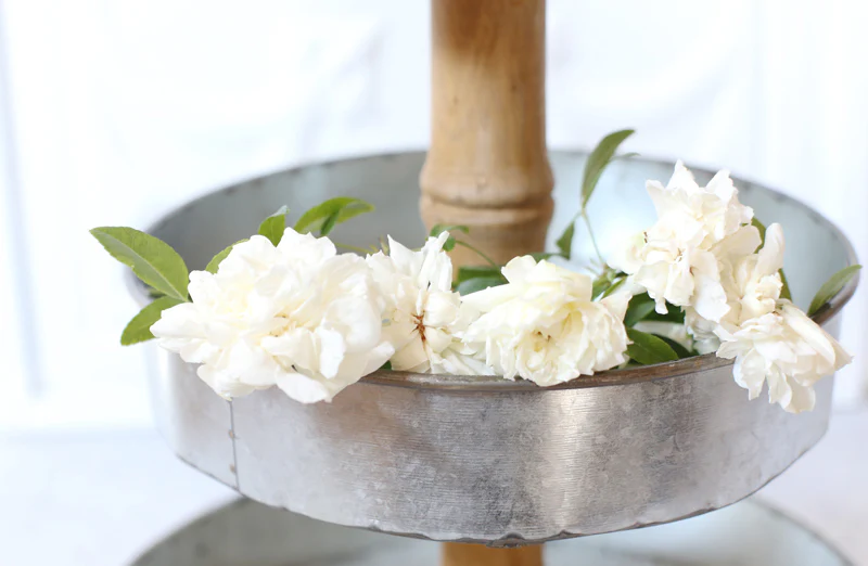 Three Tiered Rustic Metal Tray