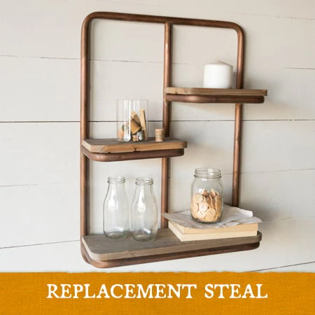 Industrial Copper Open Shelving Unit