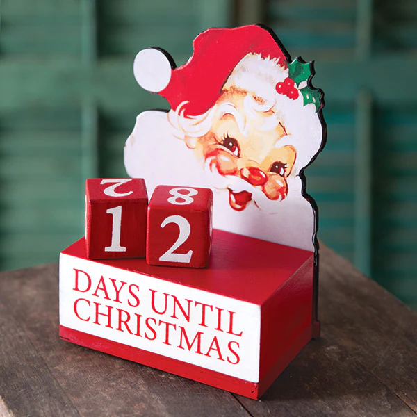 Vintage Santa Christmas Countdown Blocks