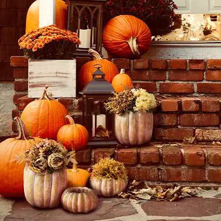 Festive Fall Pumpkin Planter, Pick Your Size