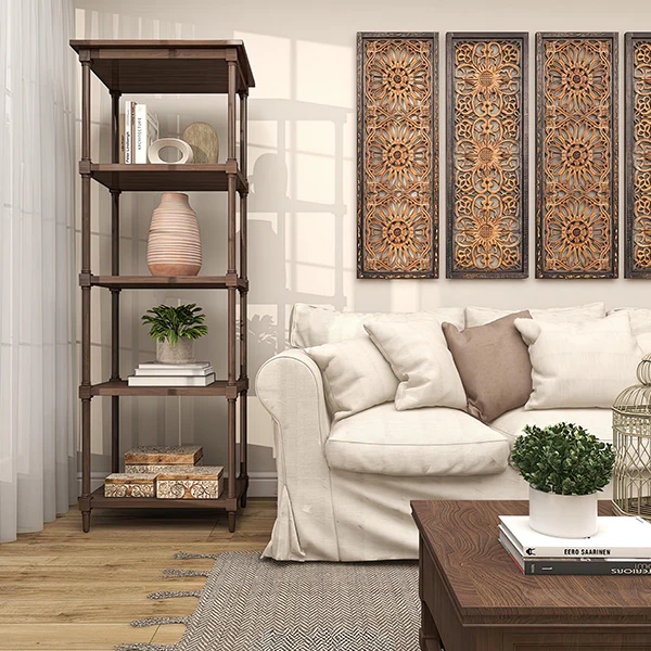 Distressed Ribbed Terracotta Vase