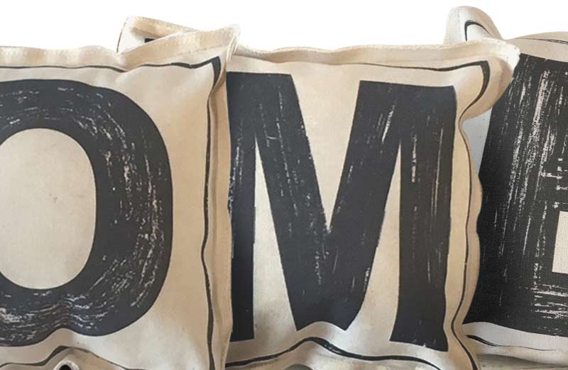 HOME Letter Pillows  Set of 4