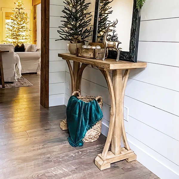 44 Inch Reclaimed Natural Wood Console Table