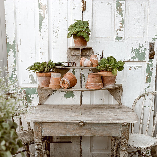 Rustic Wood Garden Tiered Plant Stand