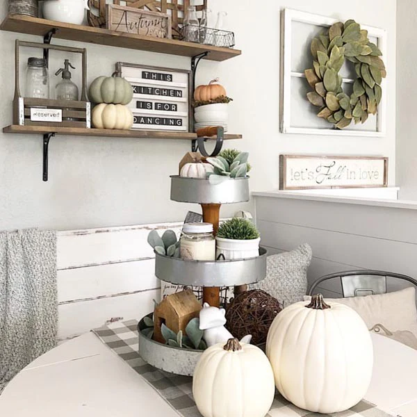 Three Tiered Rustic Metal Tray