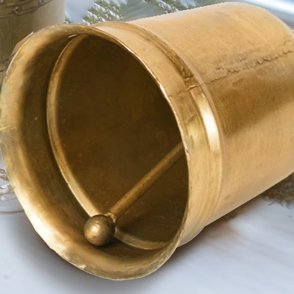 Antique Brass Finish Christmas Bells, Set of 3