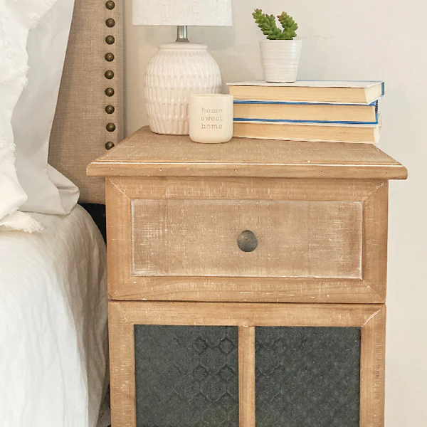 Wooden Storage Side Table