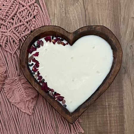 Heart-Shaped Dough Bowl Candle | Made in USA