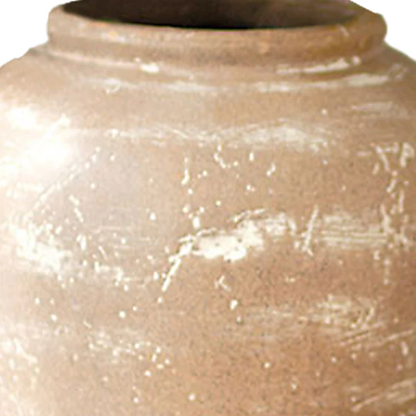 Textured Large Terracotta Vases, Set of 2