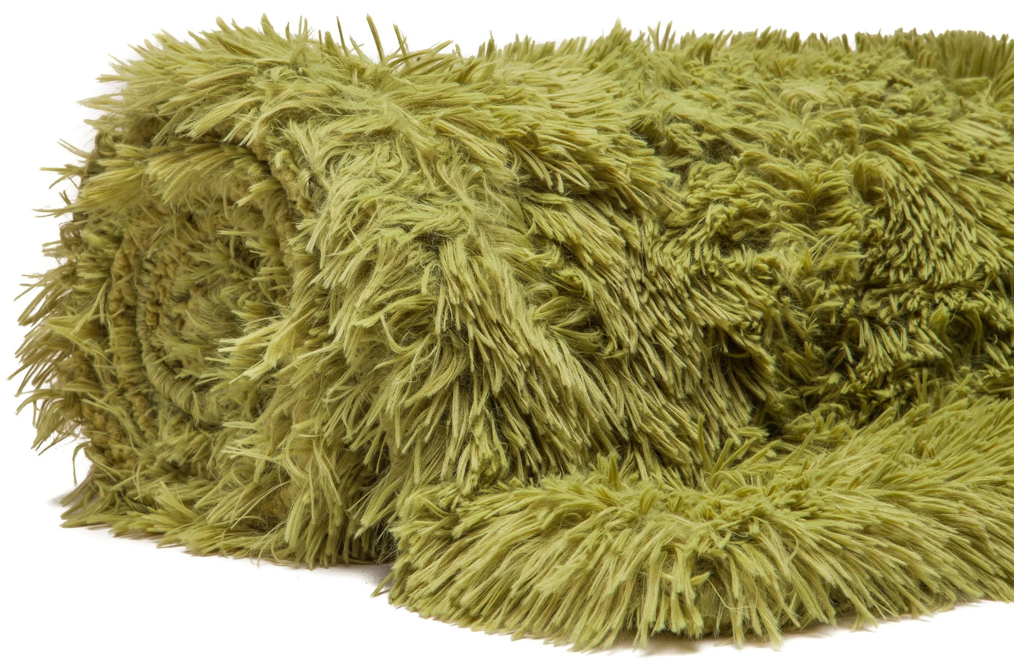 Solid Faux Long Fur Throw Blanket