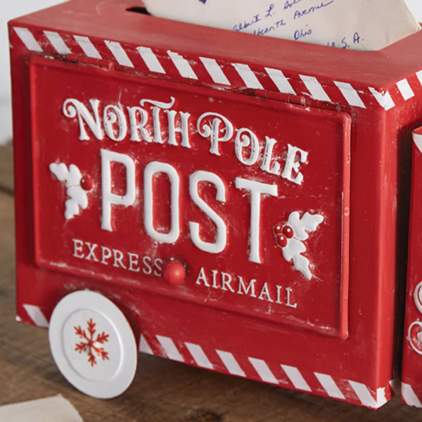 North Pole Post Christmas Truck Decor