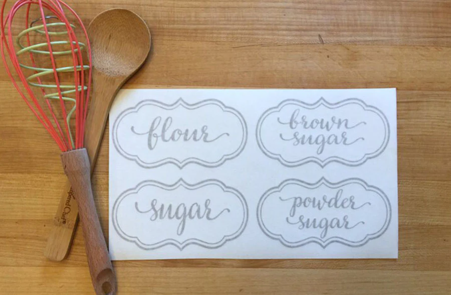 Kitchen Canister Vinyl Decals, Set of 4 | Handmade in the USA