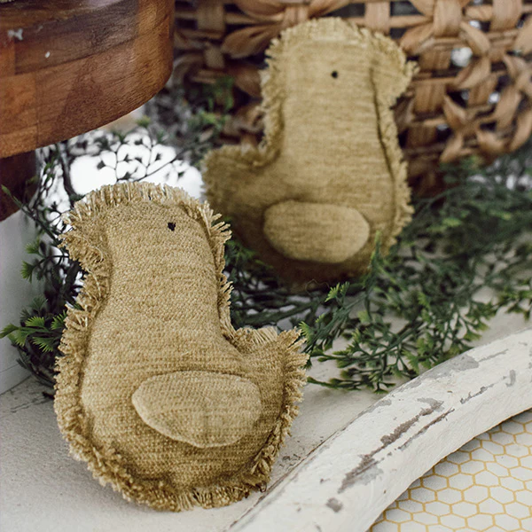 Primitive Baby Chicks Bowl Fillers, Set of 3