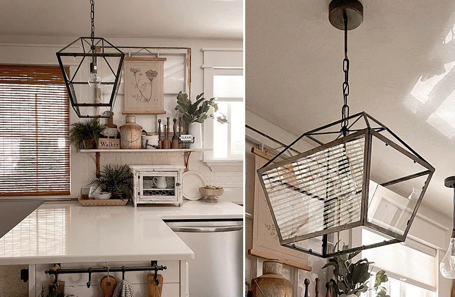 Geometric Iron Chandelier