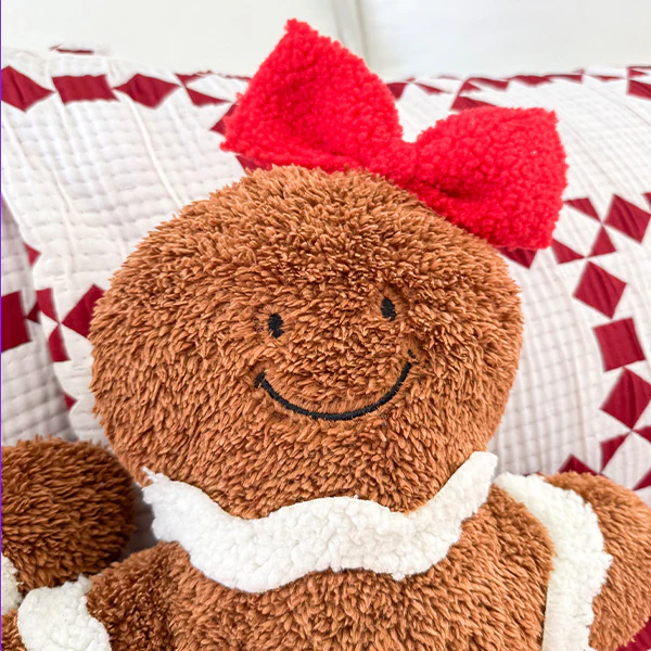 Boy and Girl Gingerbread Christmas Pillows, Set of 2