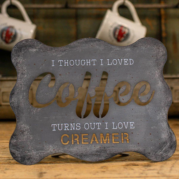 Metal Tabletop Coffee Sign