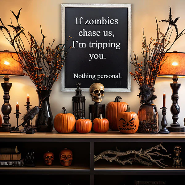 Framed Zombies Sign