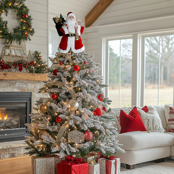 Traditional Santa Christmas Tree Topper