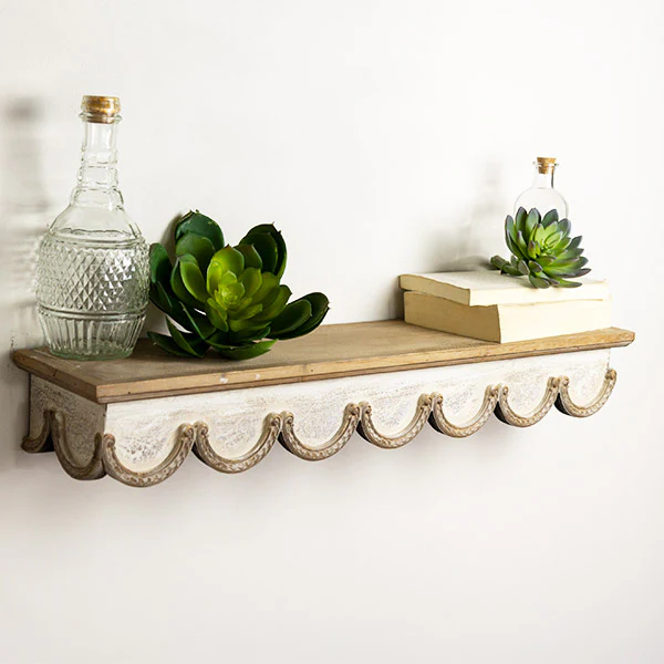 Wooden Scalloped Edge Shelf