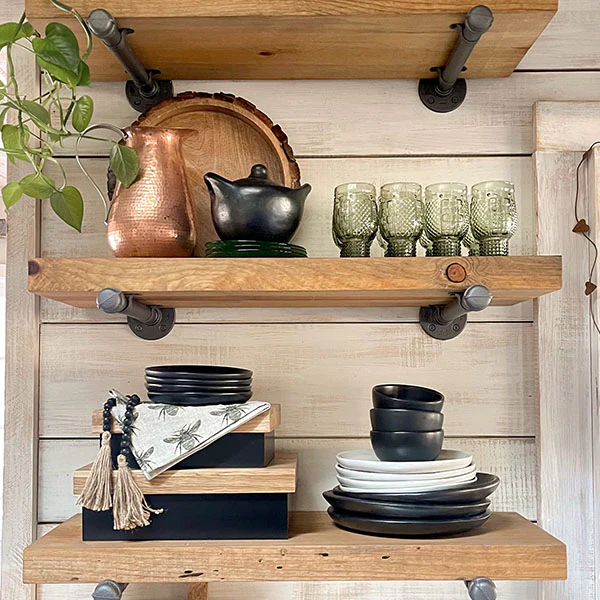 LARGE Storage Boxes with Wooden Lids, Set of 2