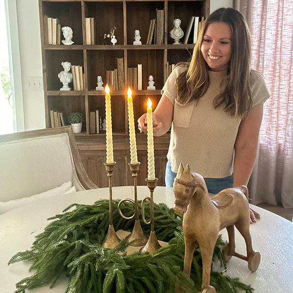 Trumpet Taper Iron Candle Stands, Set of 3