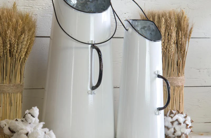 Enamel Grain Scoop  Set of 2