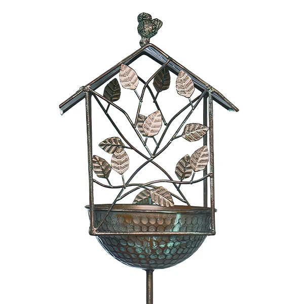 42 Inch Iron Bird Feeder with Yard Stake
