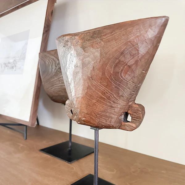 FOUND Repurposed Antique Cow Bell Stands