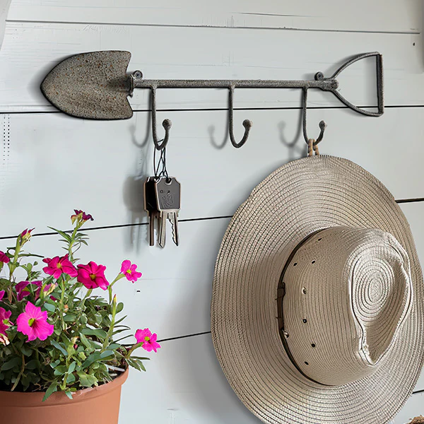 Metal Garden Shovel Wall Hook Rack