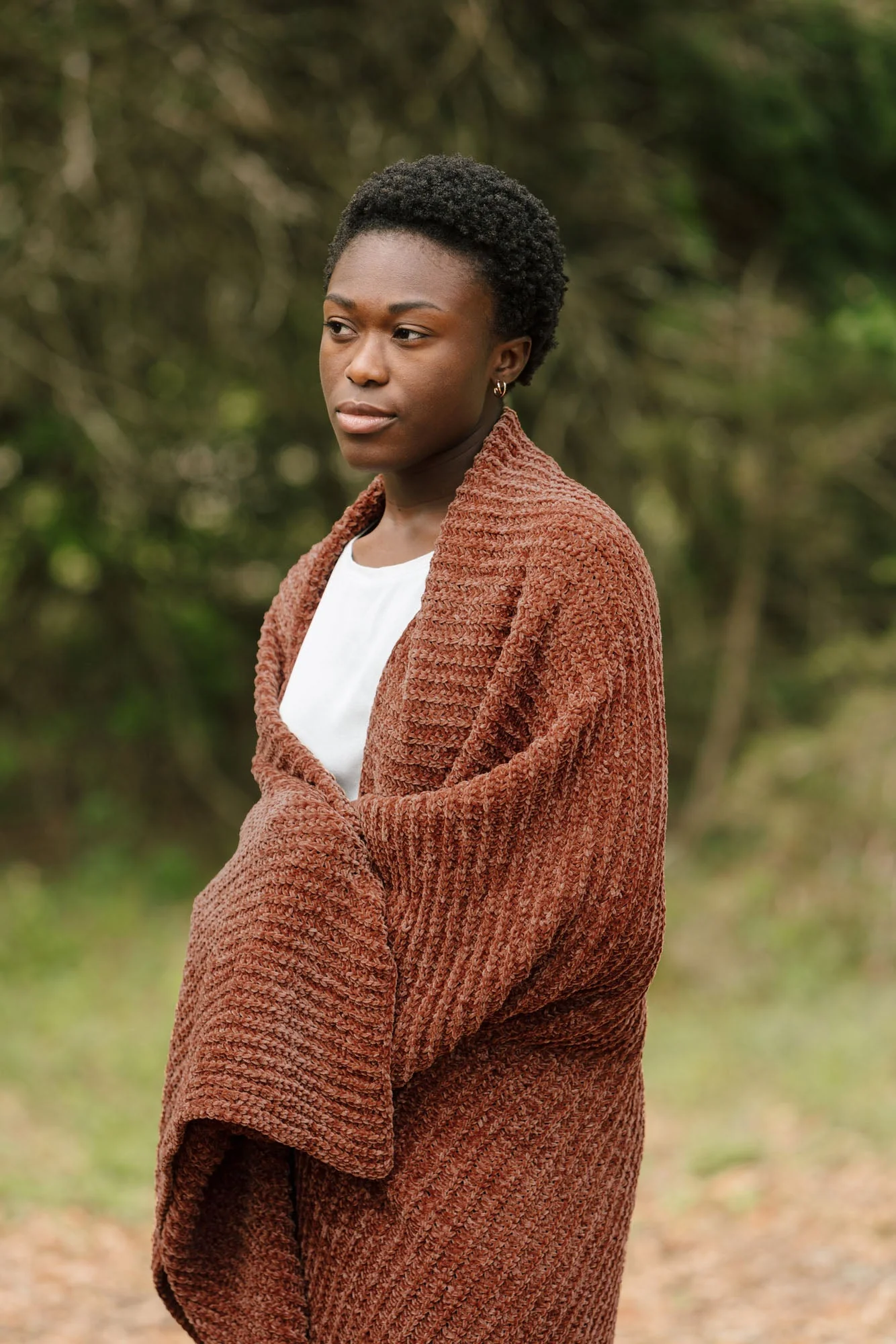 Knit Chenille Throw Blanket