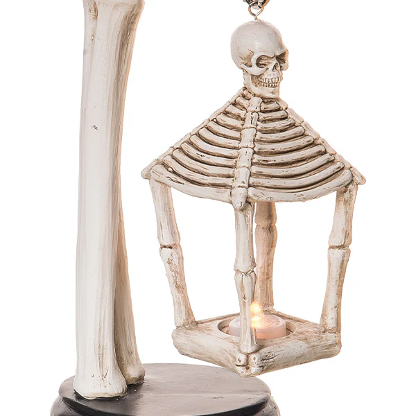 Light Up Skeleton Lantern Decor