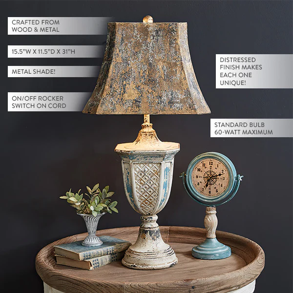 French Countryside Inspired Rustic Table Lamp