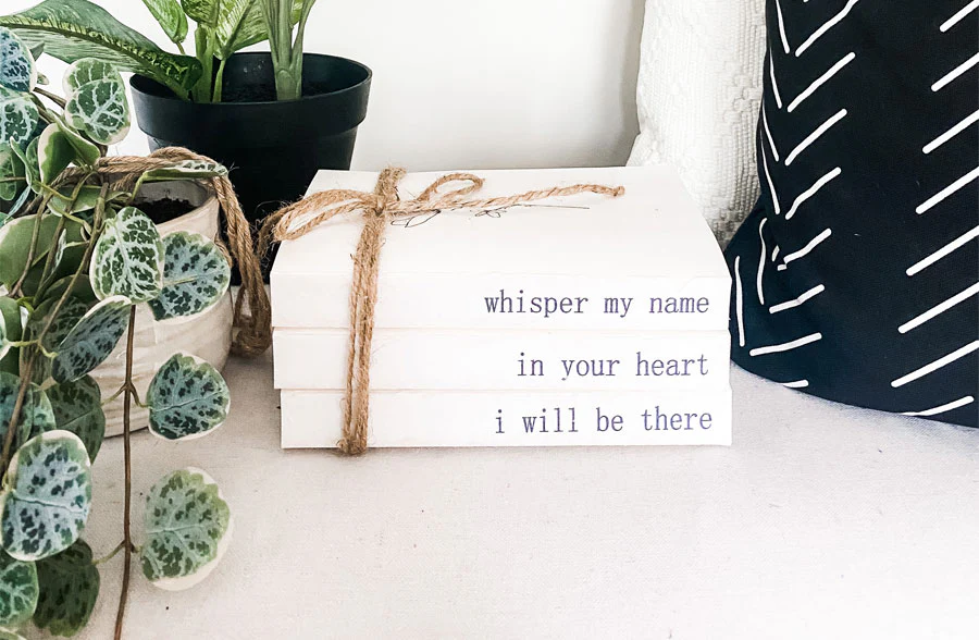 Hand Stamped Whisper My Name Book Set