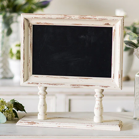 Chippy White Framed Standing Chalkboard