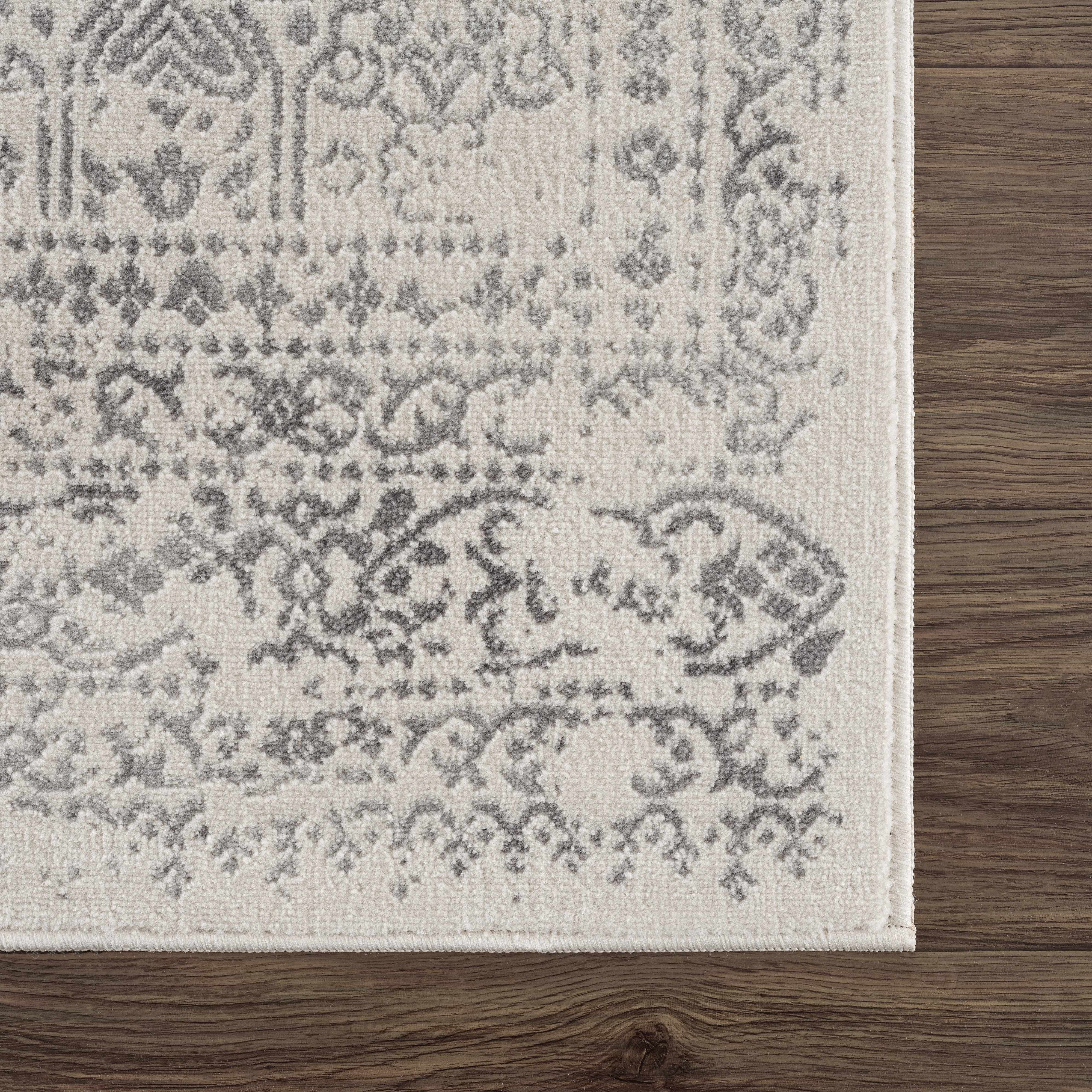 Distressed Gray Area Rug