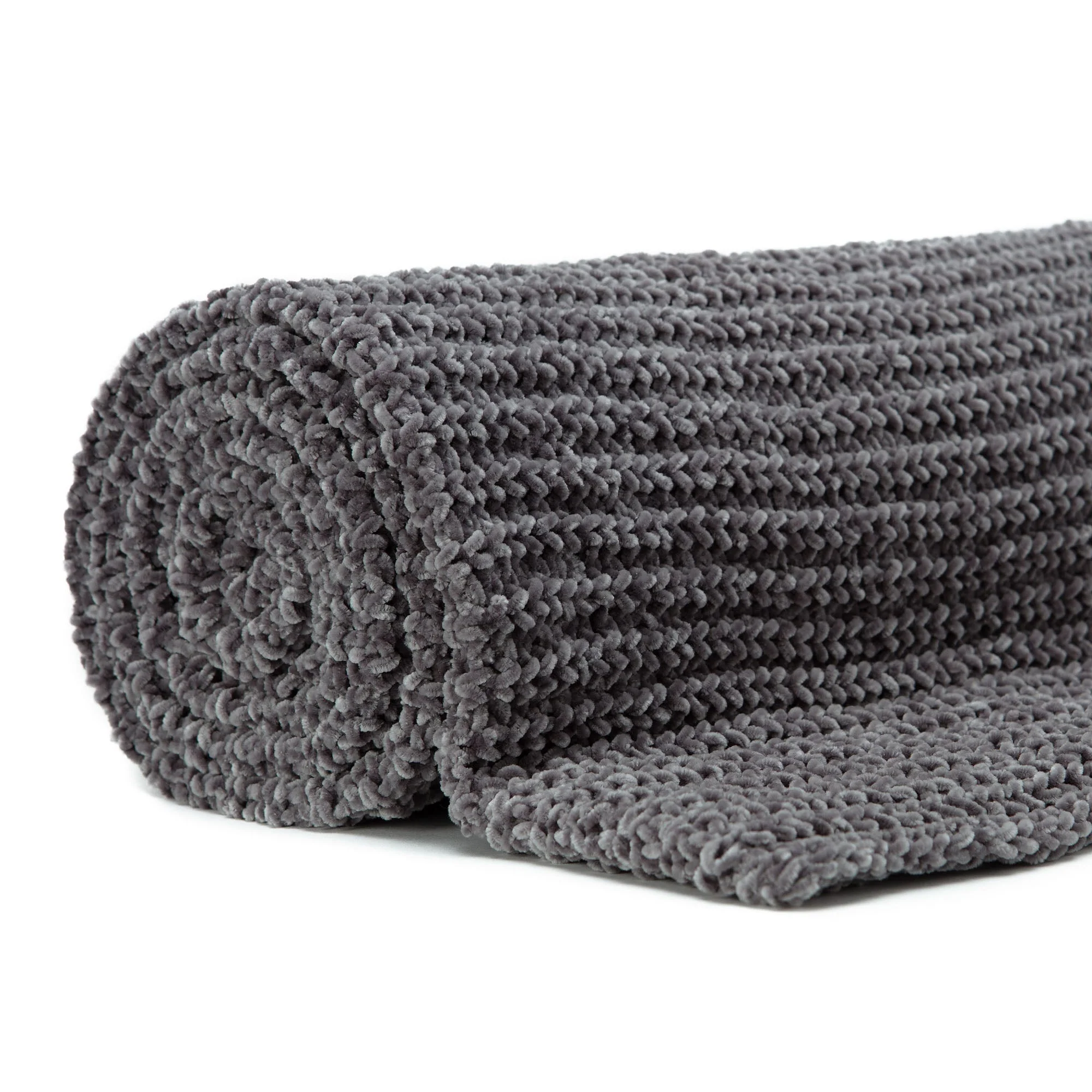 Knit Chenille Throw Blanket