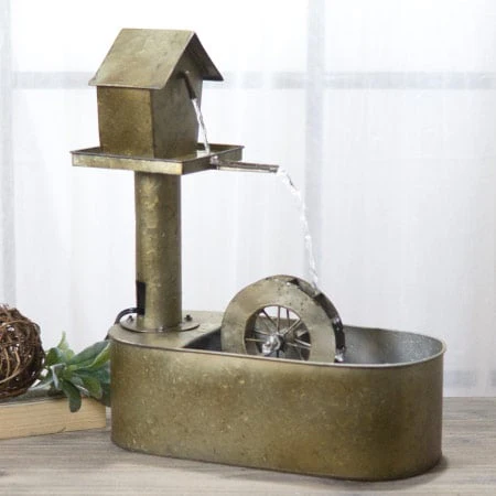 Metal Water Wheel Fountain