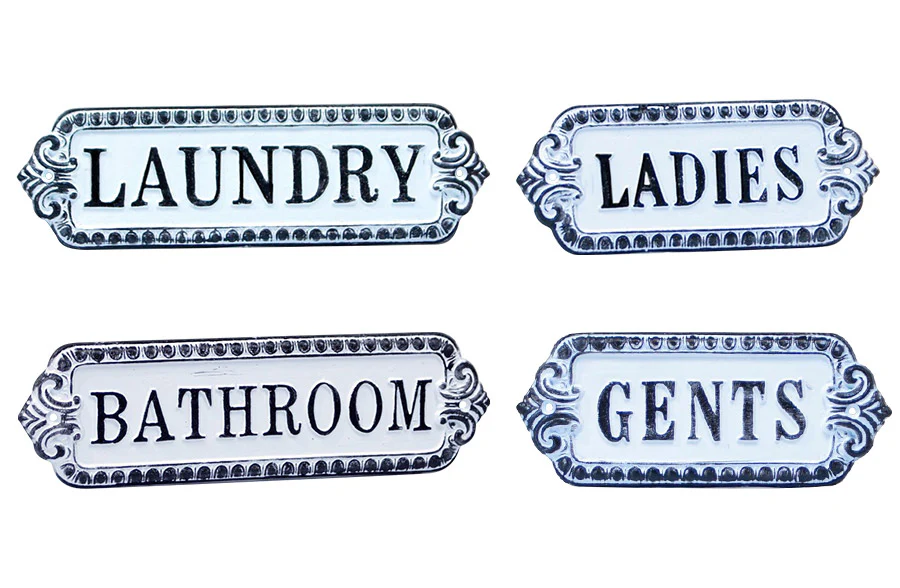 Embossed Cast Iron Wall Plaque, Pick Your Style