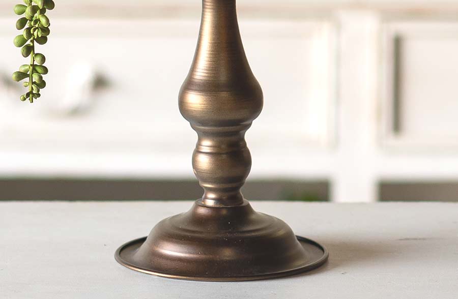 Wood and Metal Pedestal Risers, Set of 2