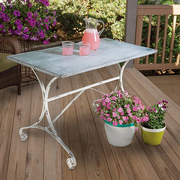 Distressed Galvanized Table