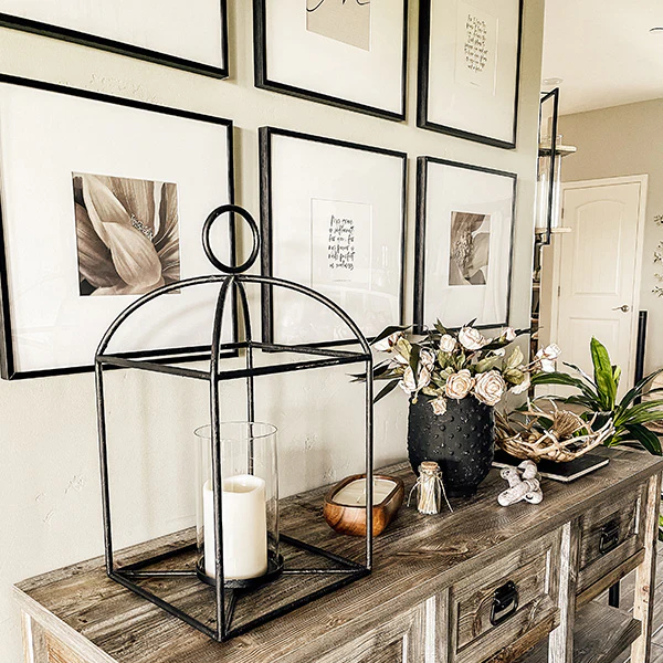 Forged-Iron Outdoor Lanterns, Set of 3