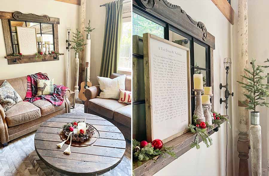 Snow Covered Tree Candle Holders, Set of 3