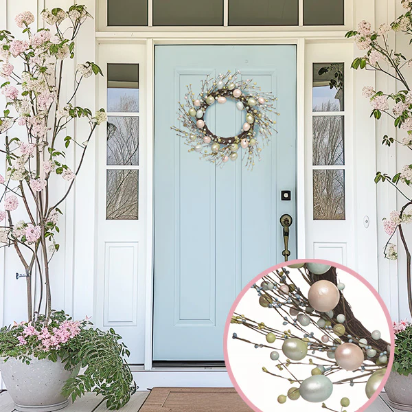 24 Inch Pastel Colored Easter Wreath