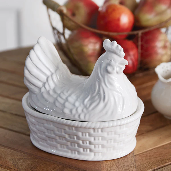 Hen on Nest Ceramic Dish