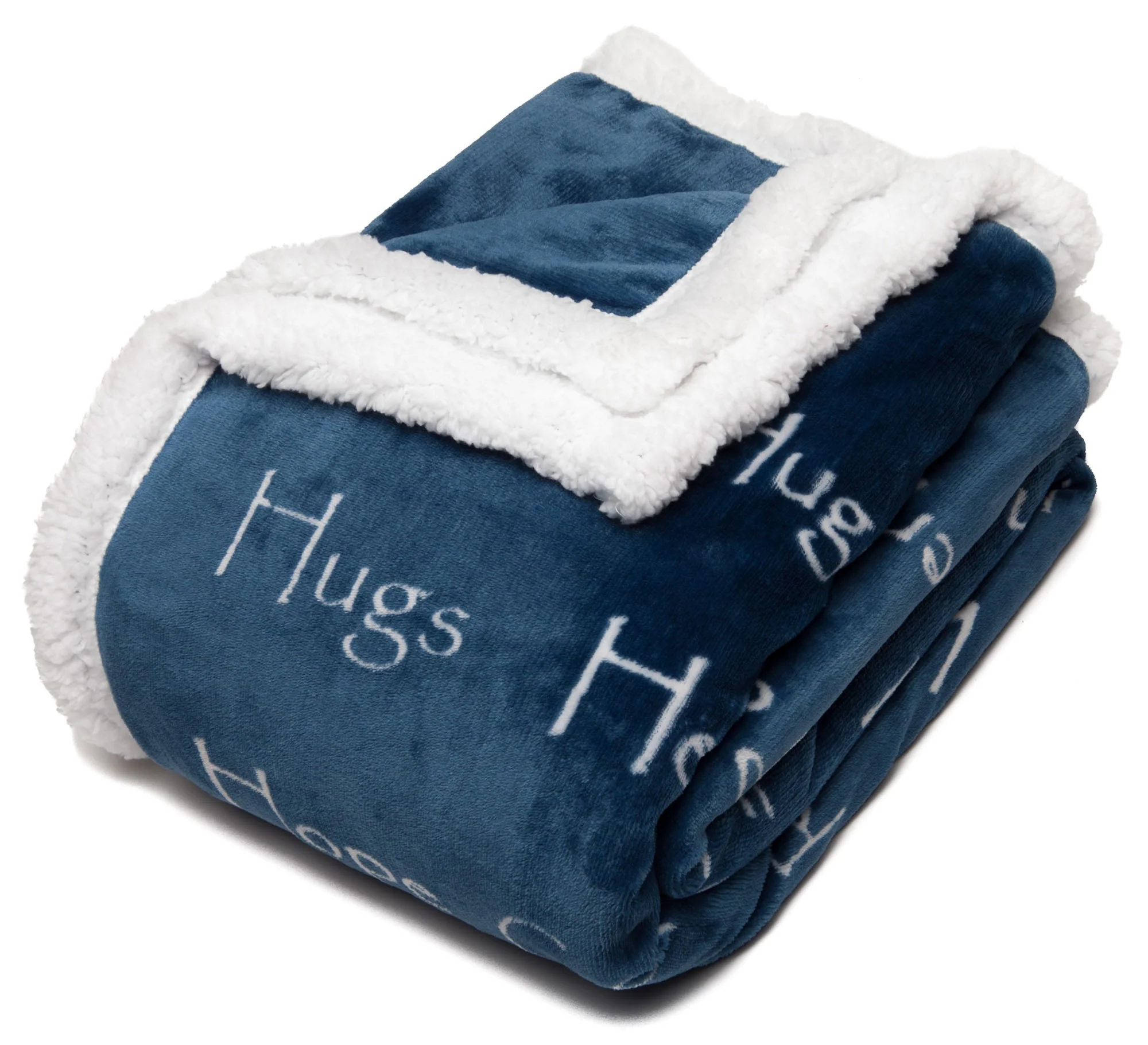 Gift Faux Fur Comfort Words Throw Blanket