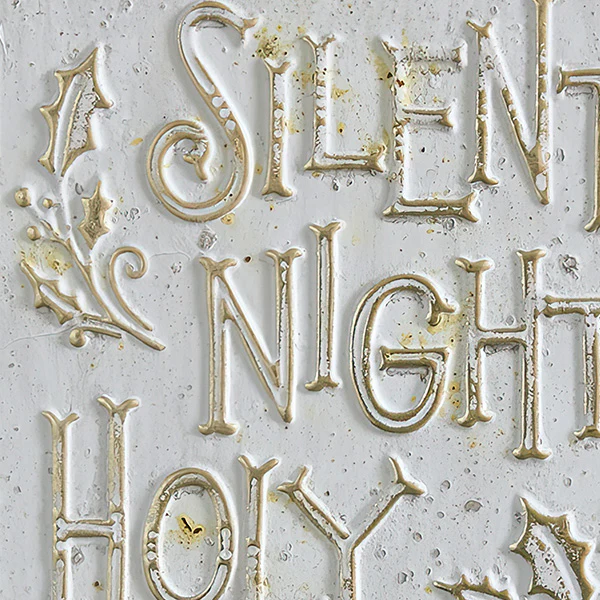 Silent Night Aged White Wall Decor