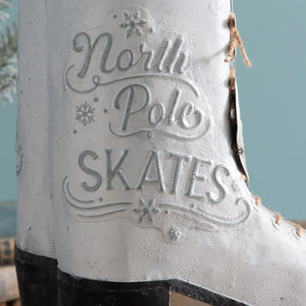 North Pole Ice Skates Planter